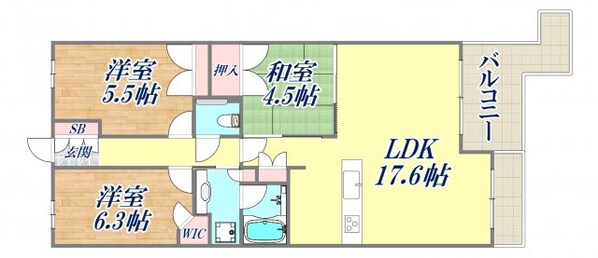 プレジオ芦屋の物件間取画像